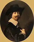 Portret van een man, mogelijk Dr. Nicolaes Tulp (1644), Frans Hals