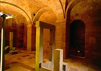 Sculpturen in de crypte van de Frauenkirche Dresden