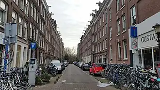 Frederiksstraat gezien richting Vondelpark (januari 2019)