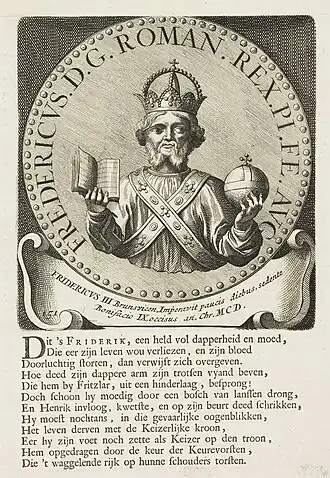 Frederik I van Brunswijk-Wolfenbüttel ("Imperavit paucis diebus" / "regeerde enkele dagen")