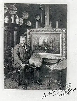 N.H. Wolf. Frits Mondriaan. Foto. Verblijfplaats onbekend.