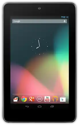 Vooraanzicht van de Nexus 7