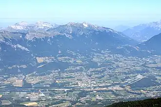 Gezicht op Frontenex vanaf Grand-Arc