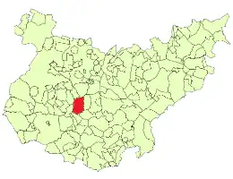 Kaart van Fuente del Maestre