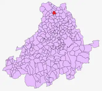 Kaart van Fuentes de Año