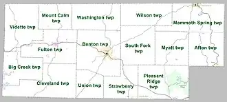 Kaart van Fulton County