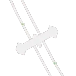 De vorm van het brugrestaurant over de E4