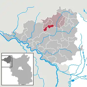 Kaart van Gülitz-Reetz