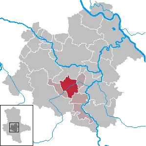 Kaart van Güsten (Saale-Wipper)