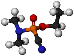 Molecuulmodel van tabun