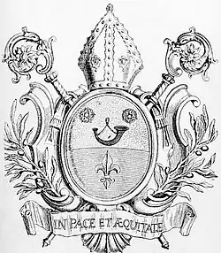 Wapen van abt Gerardus Rubens, abdij te Hemiksem