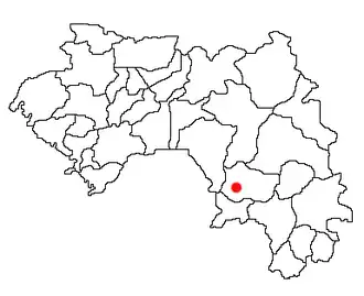 Kaart van Kissidougou