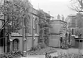 De tuin omstreeks 1950, enkele jaren voor de sloop van het complex