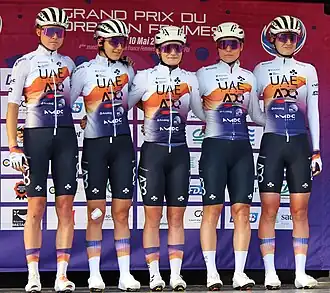 Het team aan de start van de Grand Prix du Morbihan.