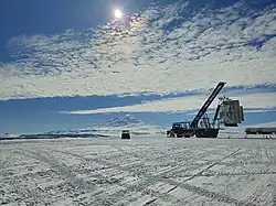 Ver-infrarood ballontelescoop GUSTO wordt klaargemaakt voor lancering vanaf Antarctica. Credit: Jose Silva (SRON)