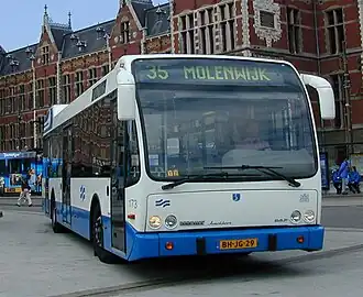 GVB bus 173 bij Centraal Station