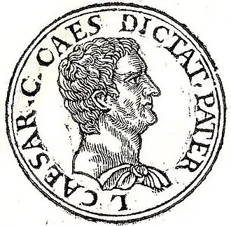 Gaius Julius Caesar Strabo in "Promptuarii Iconum Insigniorum", 1553
