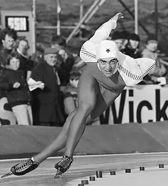 Gaétan Boucher op de WK sprint in 1982