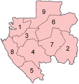 Provincies van Gabon