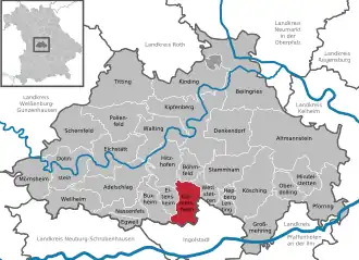 Kaart van Gaimersheim