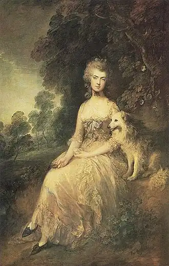 Mary Robinson, geportretteerd door Thomas Gainsborough (1781).