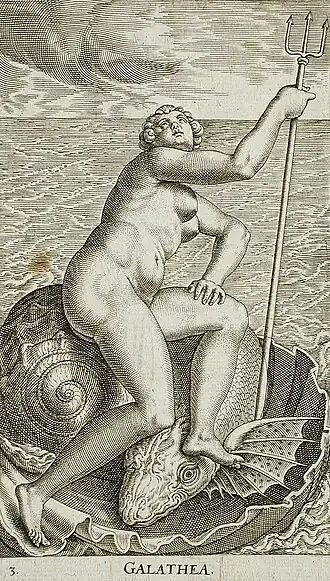 Gravure Galatea, Philip Galle (1587)