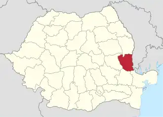 Locatie van district Galați in Roemenië