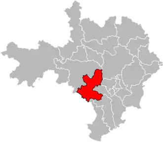 Locatie van het kanton