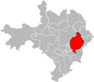 Locatie van het kanton