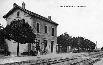 Het station in 1910