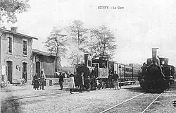 Station Luxey rond 1900.