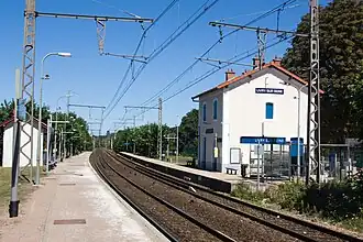 Overzicht van het station, zicht richting Melun.
