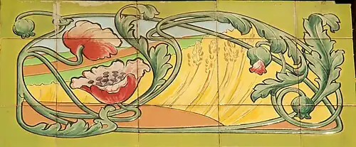 Ceramiek met papaver