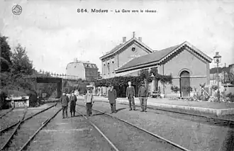 Het station omstreeks 1900