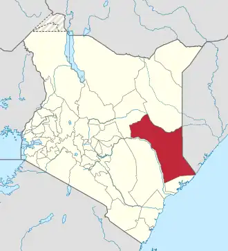 Kaart van Garissa County