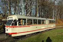 Gerestaureerde Konstal 102Na tram als museumwagen.