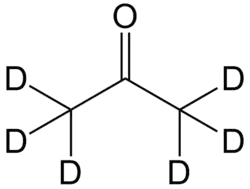 Structuurformule van gedeutereerd aceton