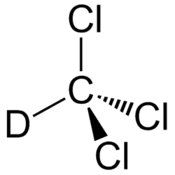 Structuurformule van gedeutereerd chloroform