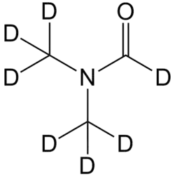 Structuurformule van gedeutereerd dimethylformamide