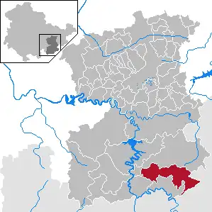 Kaart van Gefell (Thüringen)