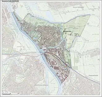Kaart van Alblasserdam