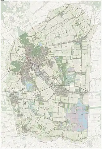 Topografische gemeentekaart van Emmen, december 2015