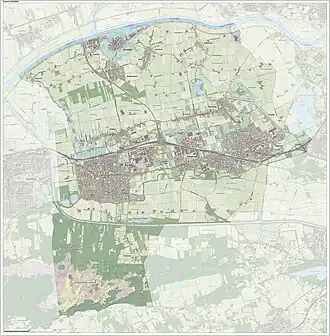 Topografische gemeentekaart van Heusden, september 2022