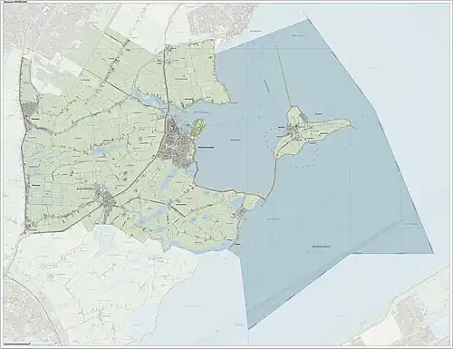 Topografische gemeentekaart van Waterland, september 2022