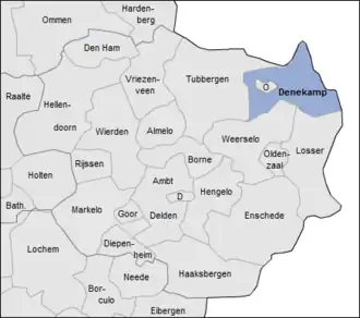 Kaart van Denekamp