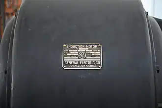 typeplaatje met de technische gegevens