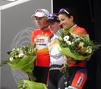 podium van de Omloop Het Nieuwsblad 2015