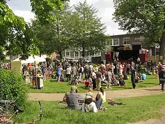 Baudelopark tijdens het wereldmuziekfestival "Les Goûts de Gand"