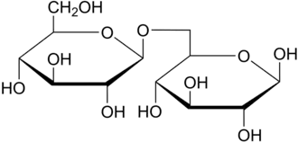 Structuurformule van gentiobiose