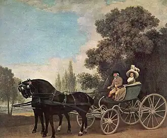 Dubbelspan voor een koets met een lange dissel(1787), George Stubbs, National Gallery